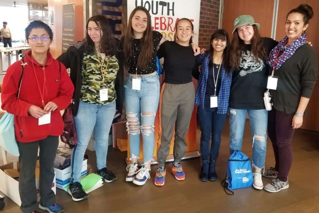 Students at Albuquerque Academy participating in a school event or conference.