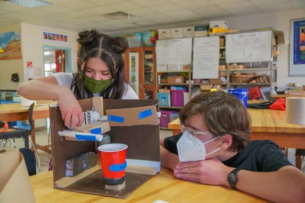 Innovative student project at Albuquerque Academy science classroom.
