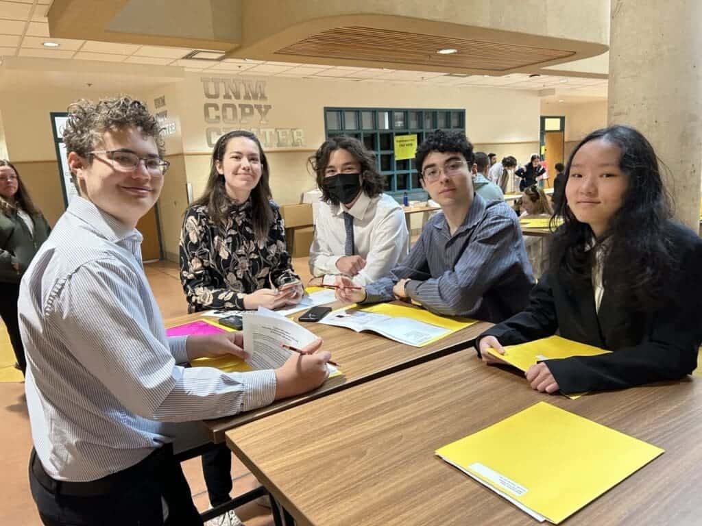Collaborative students studying at Albuquerque Academy, a top private school in New Mexico.