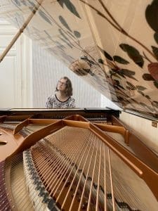 Piano, woman, music, classical music, pianist, elegant, interior, practice, recital, instrument.