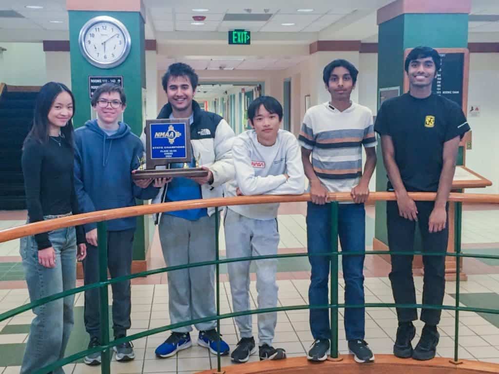 Innovative Albuquerque Academy students celebrating STEM achievements and sports excellence.