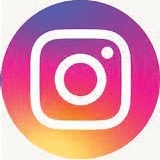 Instagram logo with gradient background.