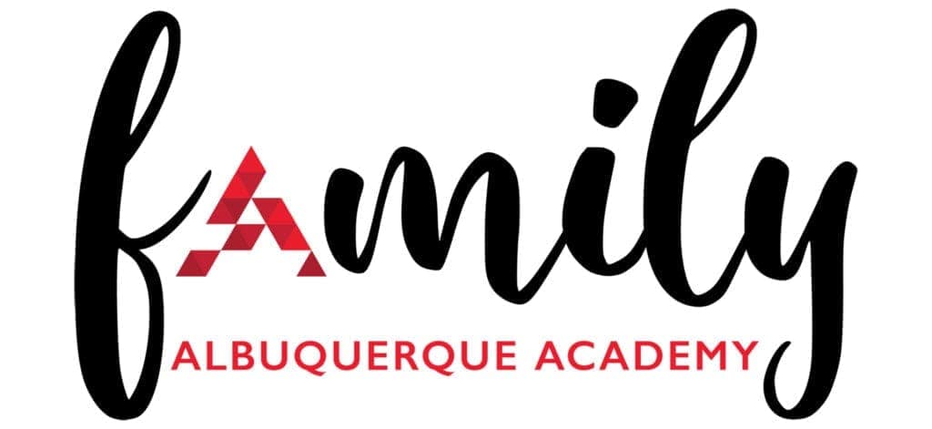 Albuquerque Academy logo featuring modern design and school branding.
