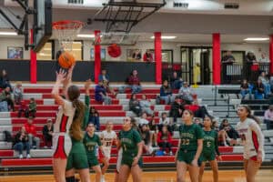 Girls' basketball game at Albuquerque Academy, a top college prep school in Albuquerque, NM.